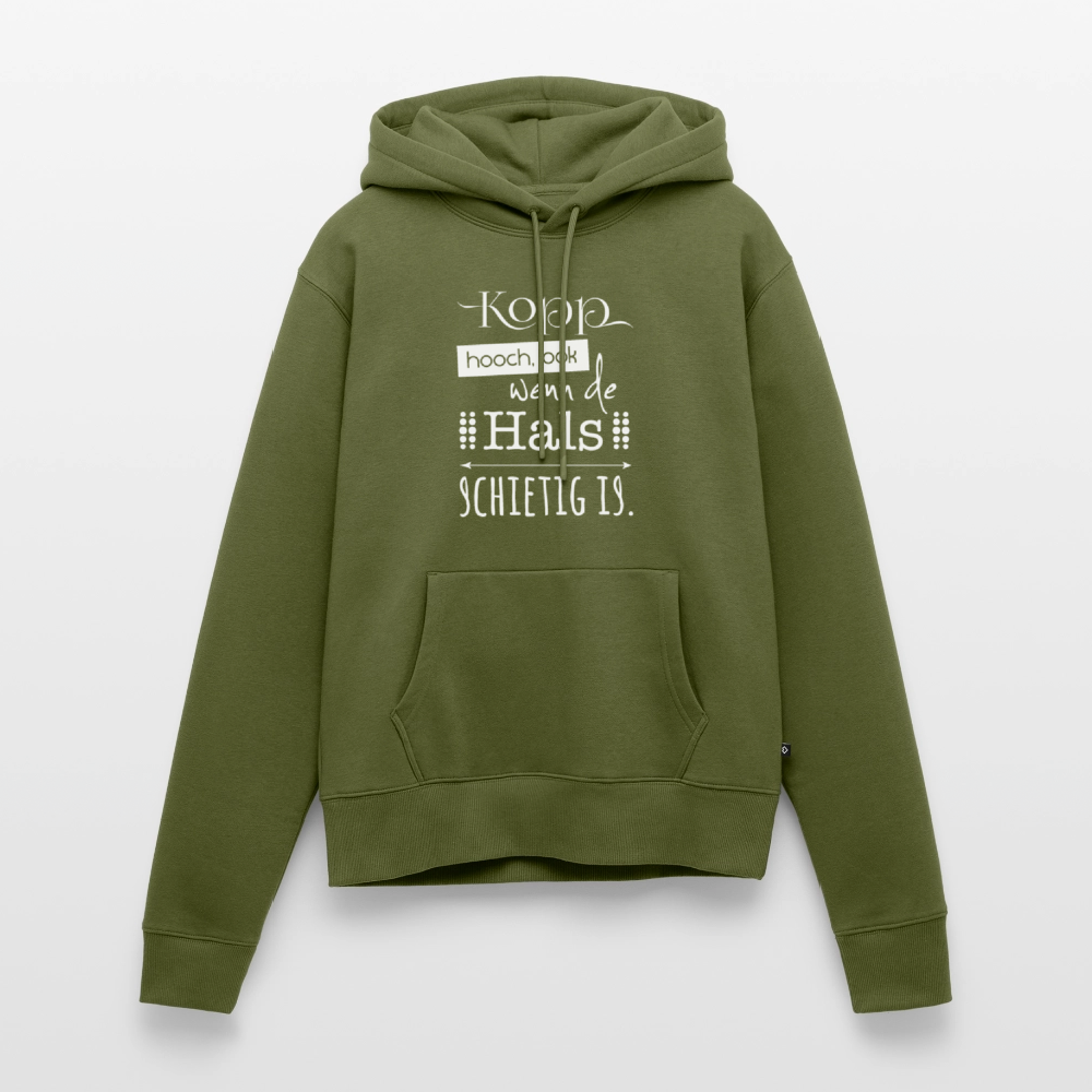 Damen Premium Hoodie - Kopp hooch (weiss) - Khaki