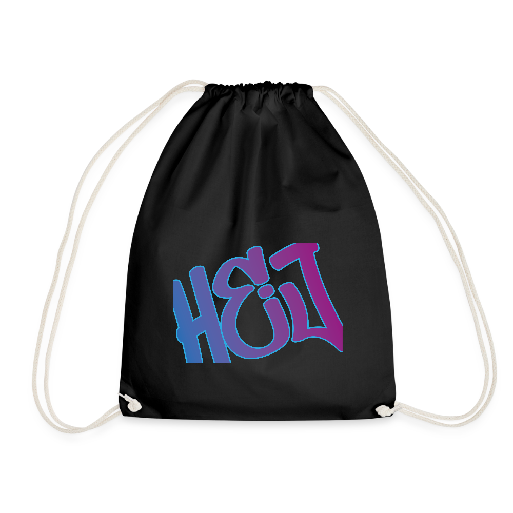 Turnbeutel - Hej - Schwarz