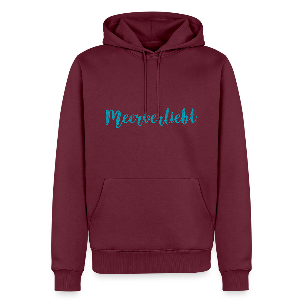 Herren Premium Hoodie - Meeverliebt - Burgunderrot