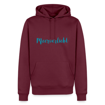 Herren Premium Hoodie - Meeverliebt - Burgunderrot