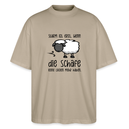 Unisex Oversize Bio-T-Shirt - Schaf - Steingrau