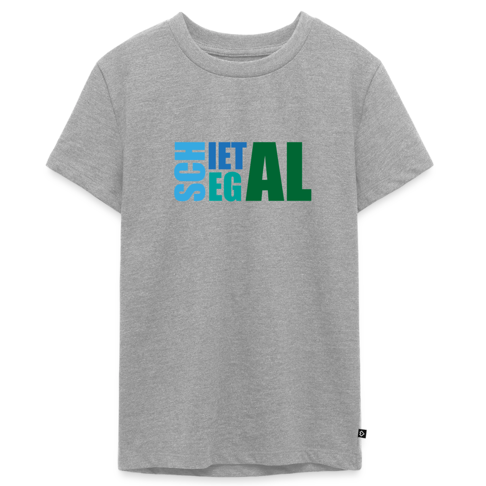 Teenager Premium T-Shirt "Schietegal" - Grau meliert