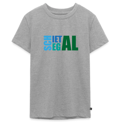 Teenager Premium T-Shirt "Schietegal" - Grau meliert