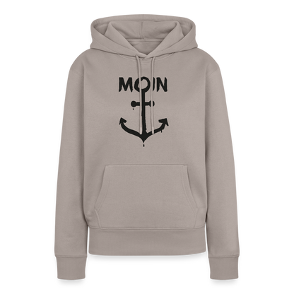 Damen Premium Hoodie - Moin Anker - Taupe