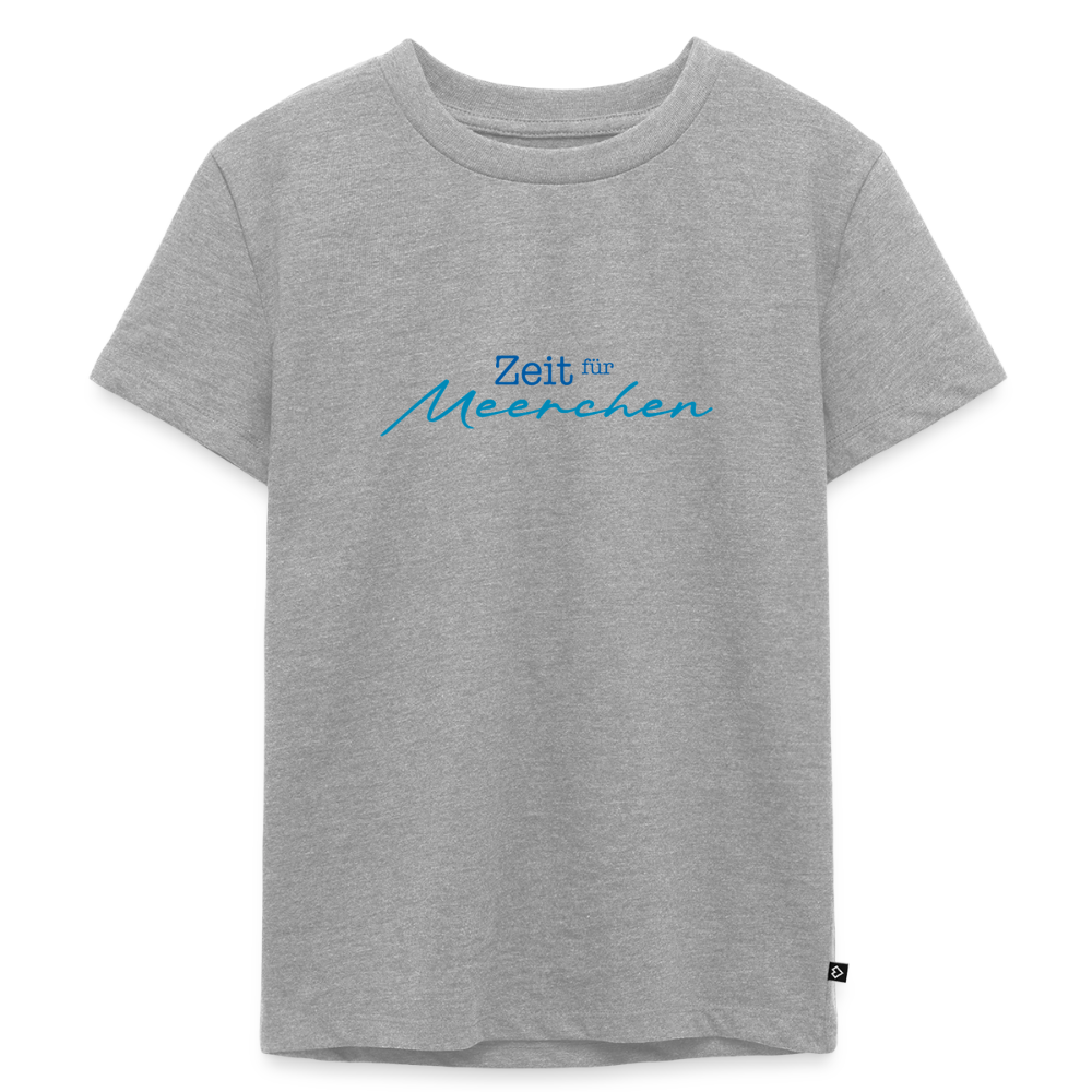 Kinder Premium T-Shirt "Zeit für Meerchen" - Grau meliert