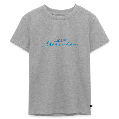 Kinder Premium T-Shirt "Zeit für Meerchen" - Grau meliert