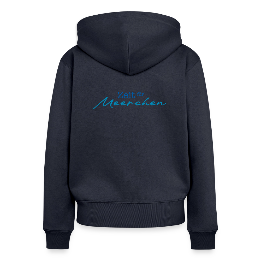 Damen Premium Kapuzenjacke - Zeit für Meerchen - Navy