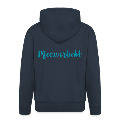 Herren Premium Kapuzenjacke - Meerverliebt - Navy