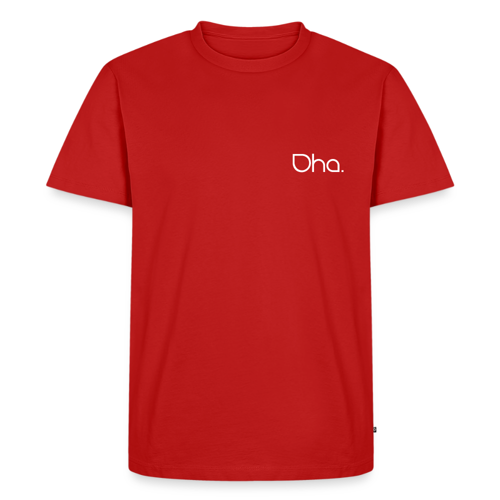 Oha - Herren Premium T-Shirt (weiß) - Rot