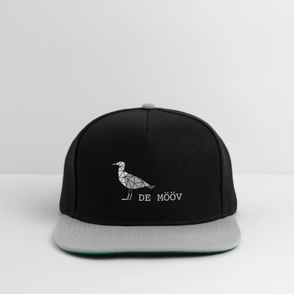 Snapback Cap - de Mööv (weiss) - Schwarz/Grau