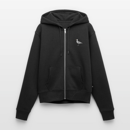 Möwe - Damen Premium Kapuzenjacke - Schwarz