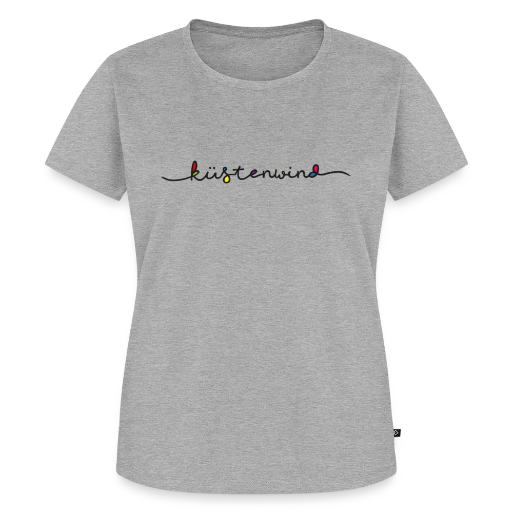 Küstenwind - Damen Premium Bio T-Shirt - Grau meliert