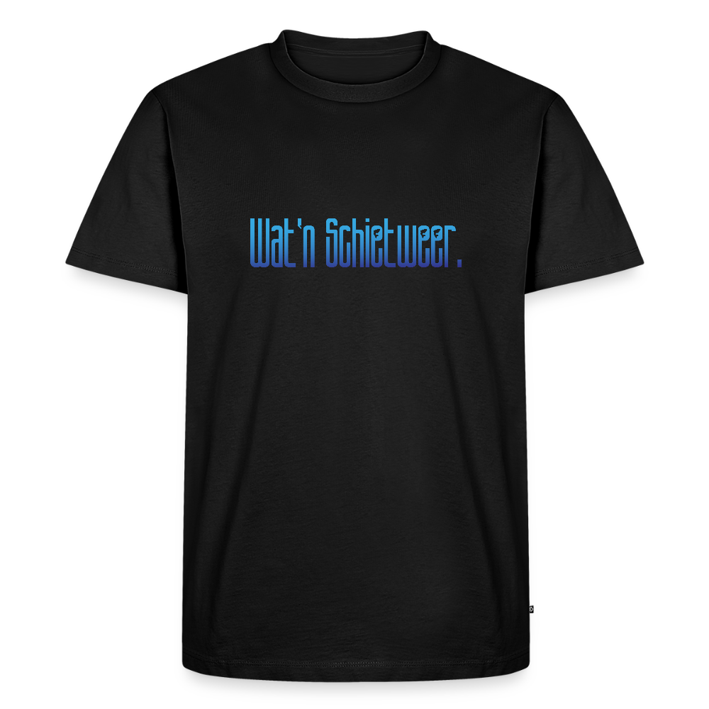 Herren Premium Bio T-Shirt  - wat'n Schietweer - Schwarz