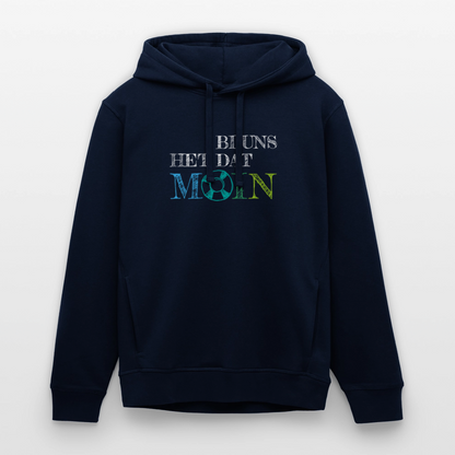 Unisex Bio-Hoodie - Bi uns het dat Moin (weiss) - Navy