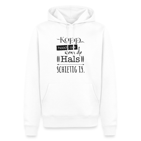 Herren Premium Hoodie - Kopp hooch - Weiß