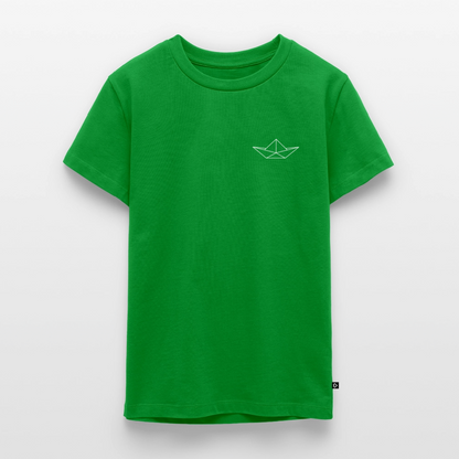 Teenager Premium T-Shirt - Origami Boot (weiss) - Grün