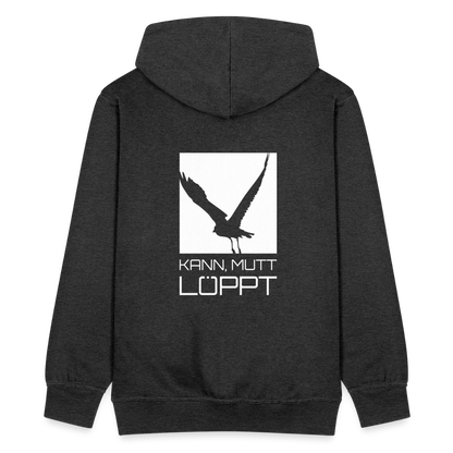 Herren Premium Kapuzenjacke - kann, mutt, löppt - Anthrazit