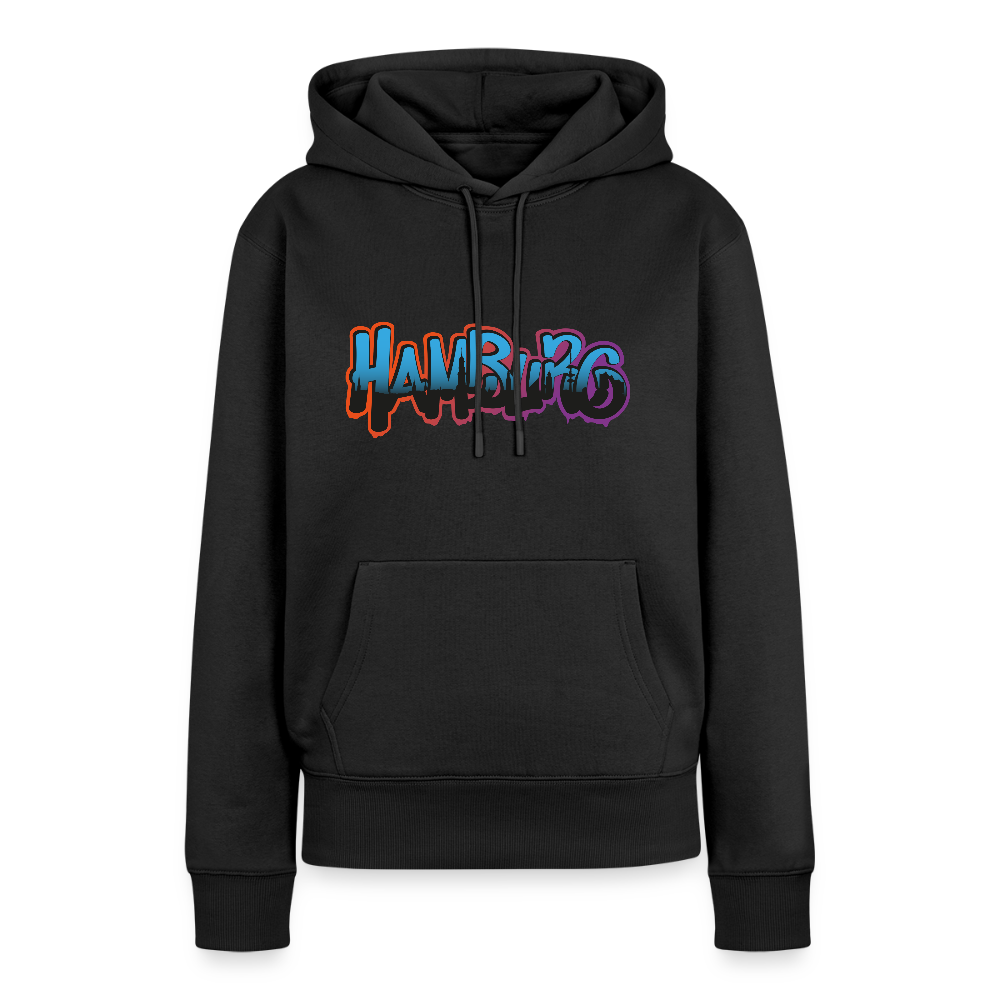 Damen Premium Hoodie - Hamburg - Schwarz
