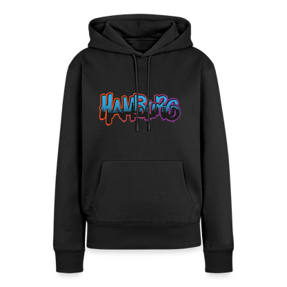 Damen Premium Hoodie - Hamburg - Schwarz