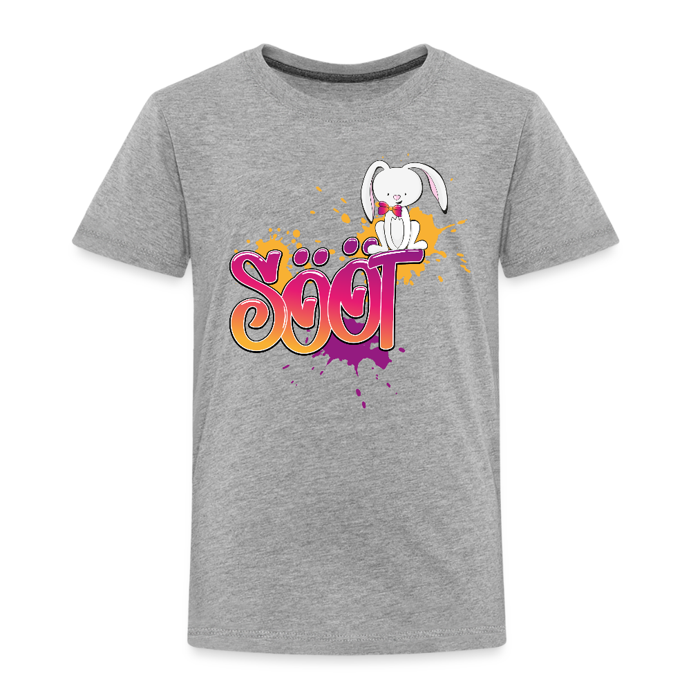 Kinder Premium T-Shirt - sööt Haas - Grau meliert