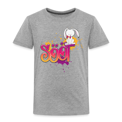 Kinder Premium T-Shirt - sööt Haas - Grau meliert