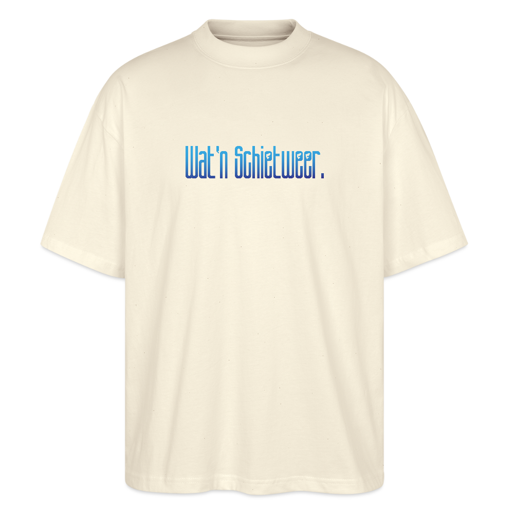 Unisex Oversize Bio-T-Shirt - wat'n Schietweer - Weißgrau