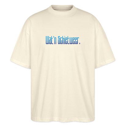 Unisex Oversize Bio-T-Shirt - wat'n Schietweer - Weißgrau