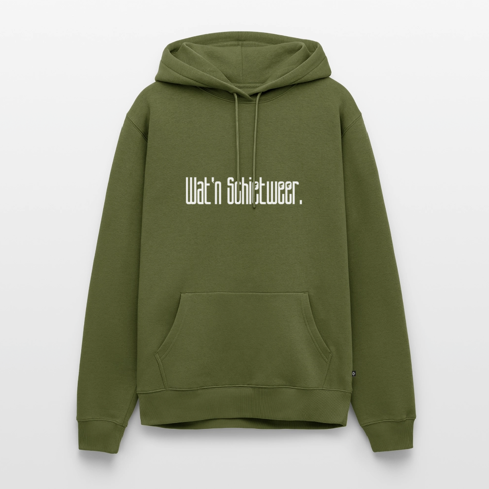 Herren Premium Hoodie - wat'n Schietweer (weiss) - Khaki