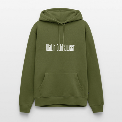 Herren Premium Hoodie - wat'n Schietweer (weiss) - Khaki