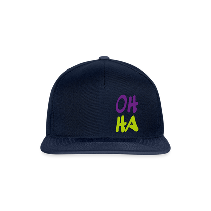 Snapback Cap - Oh ha - Navy/Navy