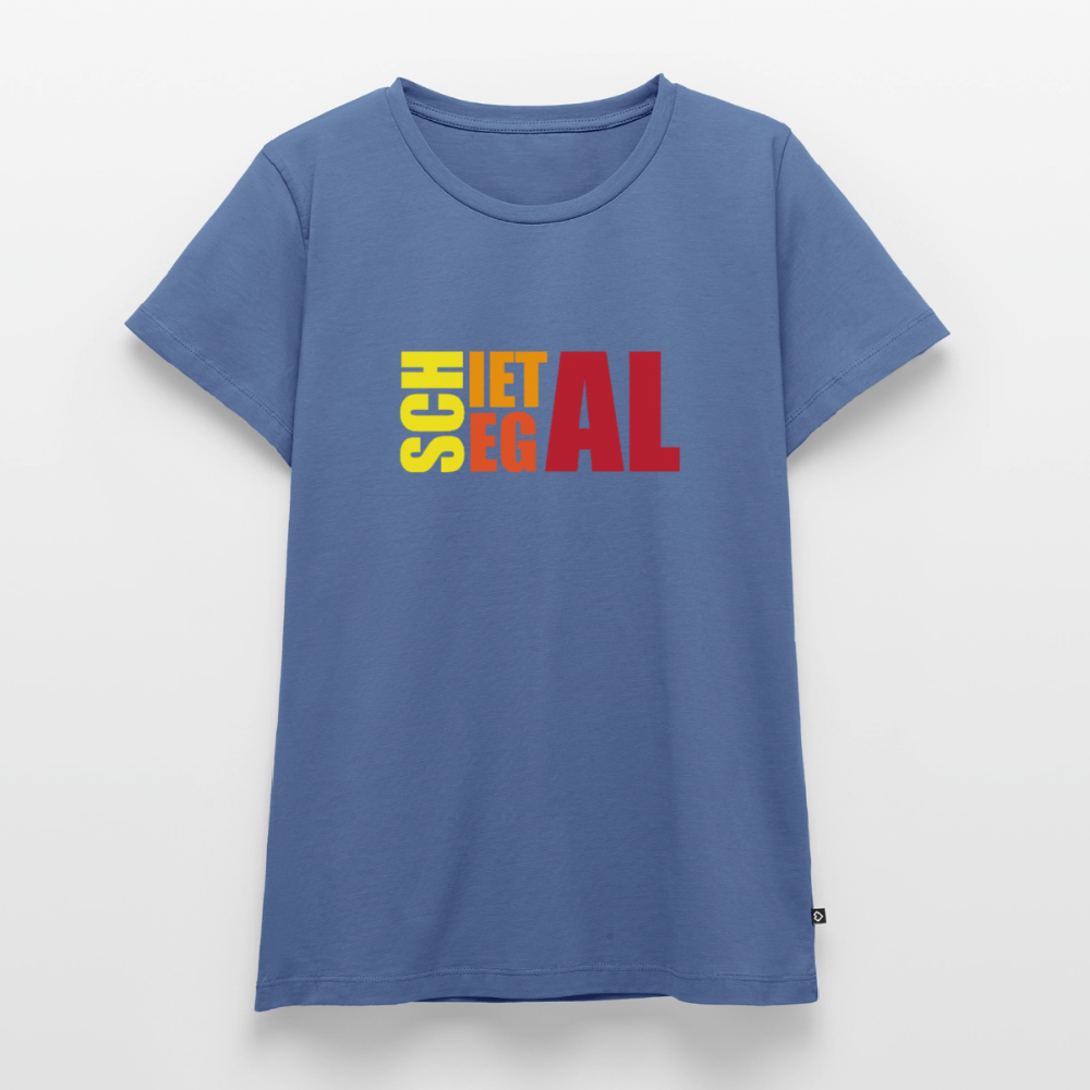 Damen Premium Bio T-Shirt - Schietegal - Taubenblau