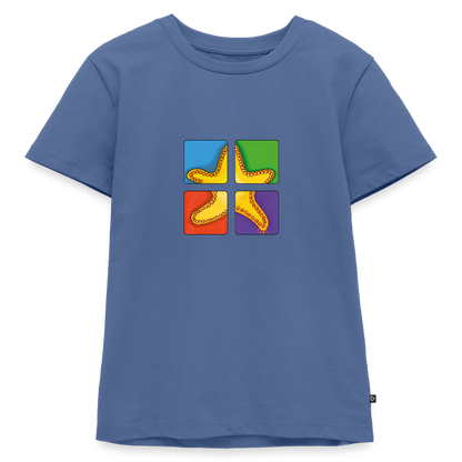 Kinder Premium T-Shirt - Seestern - Taubenblau