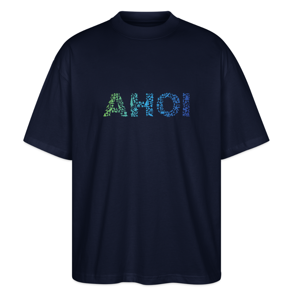 Unisex Oversize Bio-T-Shirt  - Ahoi doodles - Navy