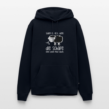 Herren Premium Hoodie - Schaf (weiss) - Navy