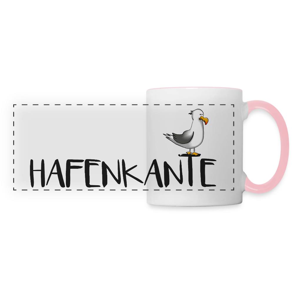 Hafenkante - Panoramatasse - Weiß/Pink