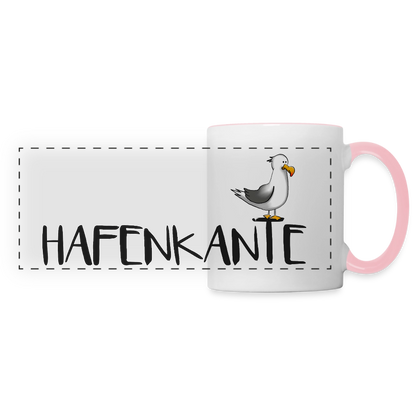 Hafenkante - Panoramatasse - Weiß/Pink