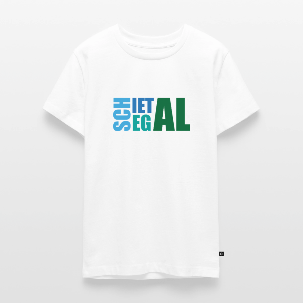 Teenager Premium T-Shirt "Schietegal" - Weiß