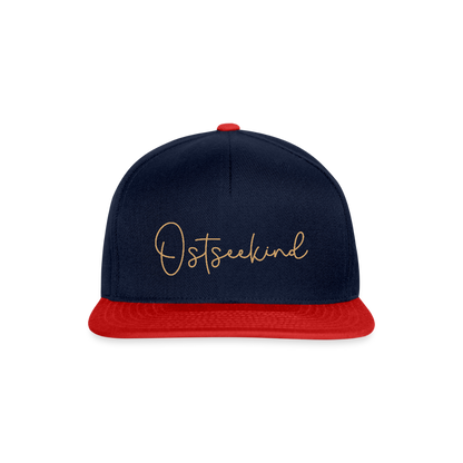 Snapback Cap - Ostseekind - Navy/Rot