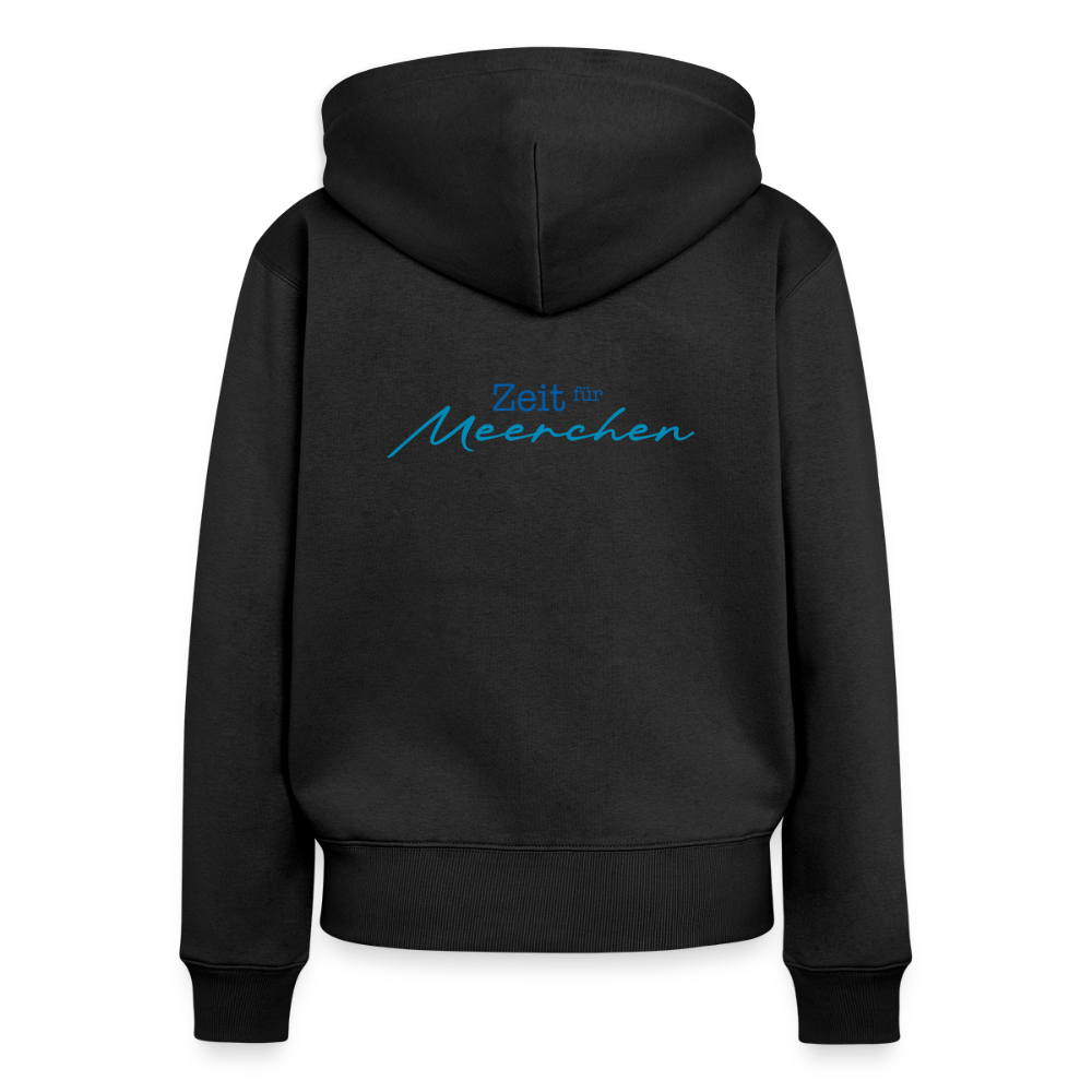 Damen Premium Kapuzenjacke - Zeit für Meerchen - Schwarz