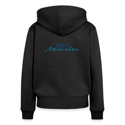 Damen Premium Kapuzenjacke - Zeit für Meerchen - Schwarz
