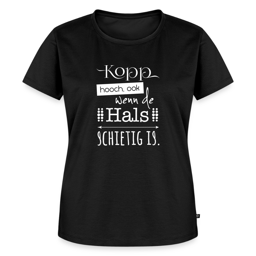 Damen Premium Bio T-Shirt - Kopp hooch (weiss) - Schwarz