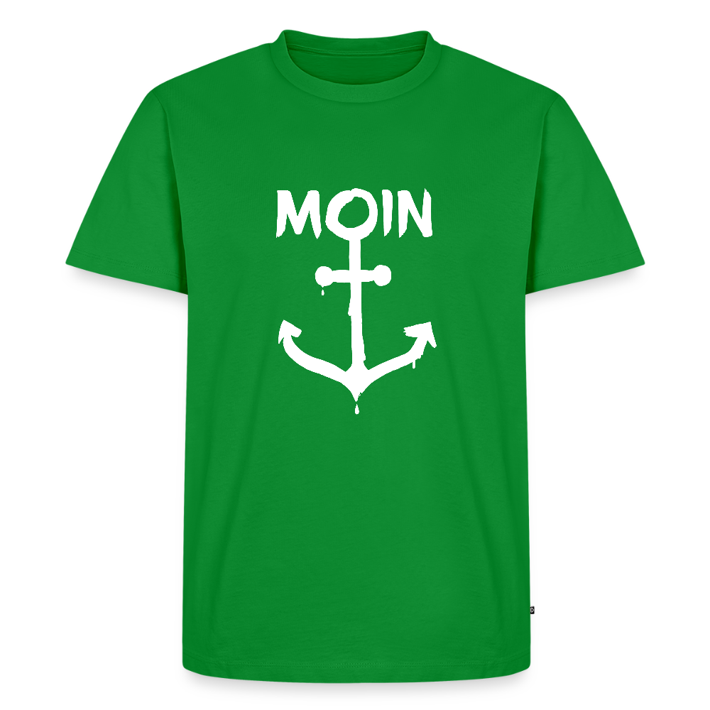 Herren Premium Bio T-Shirt - Moin Anker (weiss) - Grün
