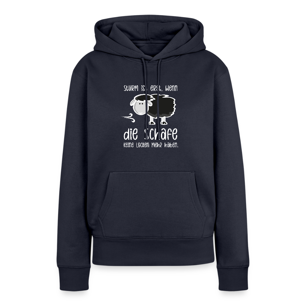 Damen Premium Hoodie - Schaf (weiss) - Navy