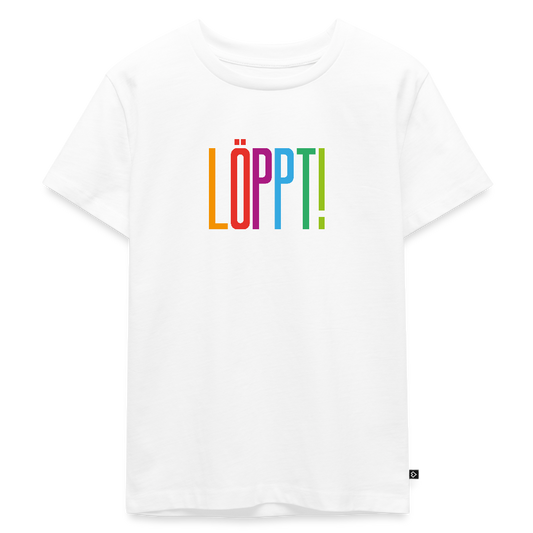 Kinder Premium T-Shirt - Löppt! - Weiß