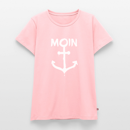 Damen Premium Bio T-Shirt - Moin Anker (weiss) - Rosa