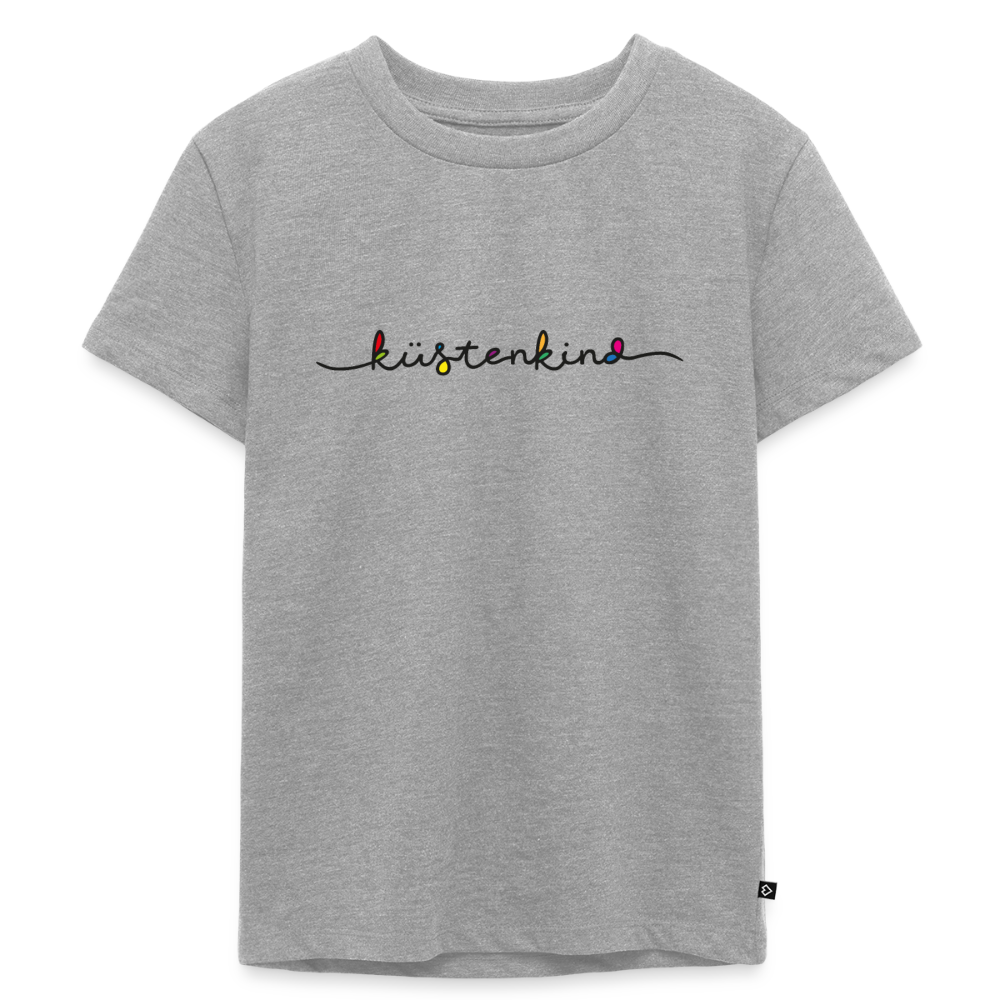 Kinder Premium T-Shirt "Küstenkind" - Grau meliert