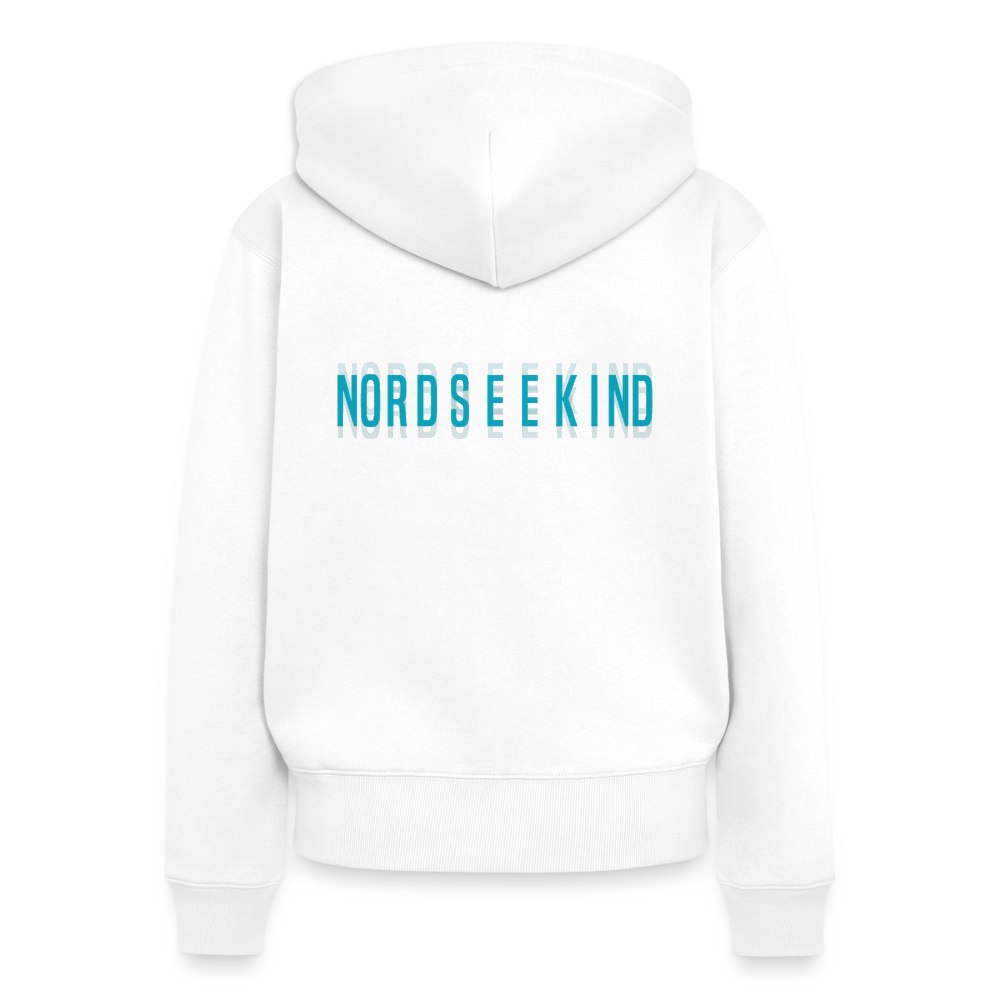 Nordseekind Damen Premium Kapuzenjacke - Weiß