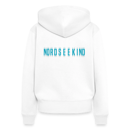 Nordseekind Damen Premium Kapuzenjacke - Weiß