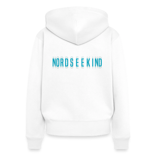 Nordseekind Damen Premium Kapuzenjacke - Weiß