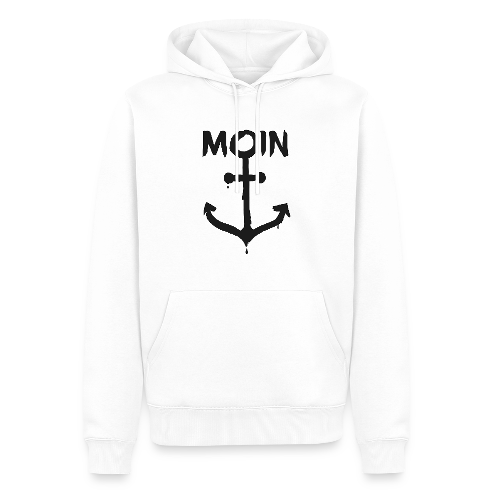 Herren Premium Hoodie - Moin Anker - Weiß